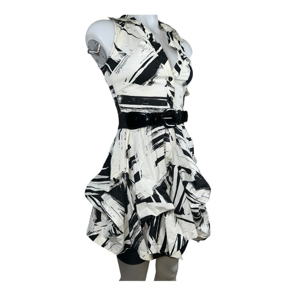 Iz Byer Sleeveless Shirt Dress – XS black and white Vintage 90’s - Picture 5 of 7